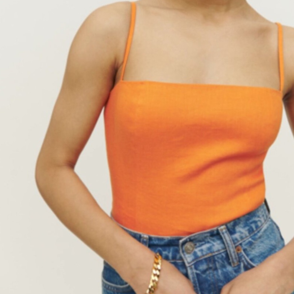 Reformation overland top in orange